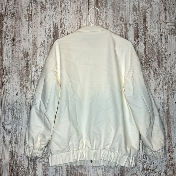 Zara LONG BOMBER JACKET WITH PATCH POCKETS Size M - Picture 7 of 7
